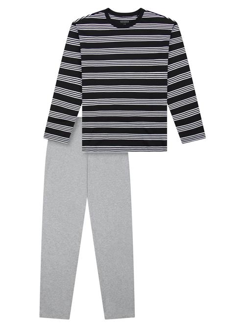 SCHIESSER Nattøj 'Nightwear'  grå / sort / hvid
