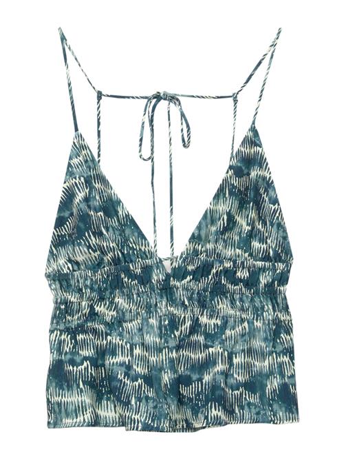 Pull&Bear Overdel  cyanblå / dueblå / hvid