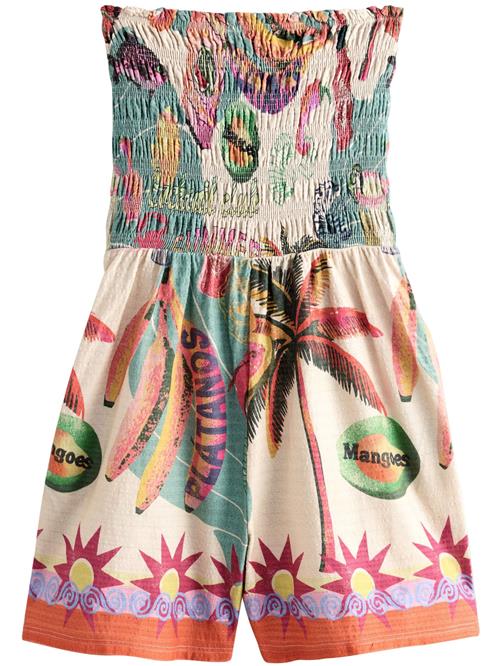 Next Jumpsuit  ecru / jade / mørkegrøn / koral