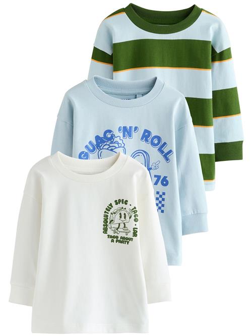 Next Shirts  pastelblå / mørkegrøn / orange / hvid