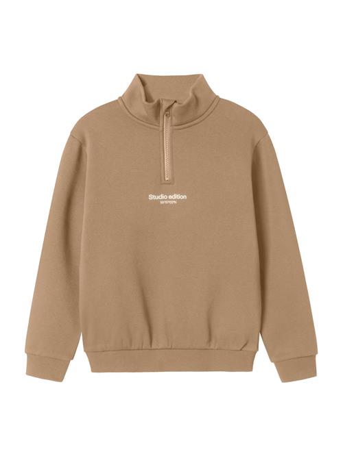 NAME IT Sweatshirt 'NKMBrody'  camel / hvid