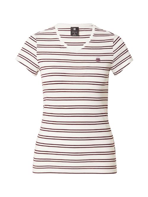 G-STAR Shirts 'Eyben'  kastaniebrun / hvid