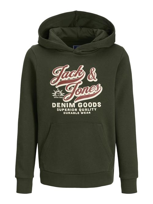 Jack & Jones Junior Sweatshirt 'JJELOGO'  beige / grøn / hvid