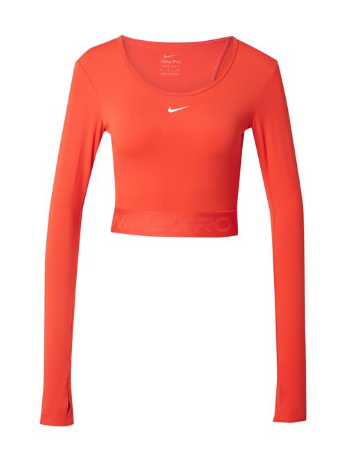 NIKE Funktionsbluse  orangerød / hvid