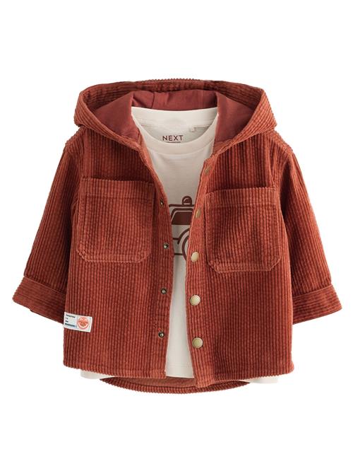 Next Sæt  rustrød / uldhvid