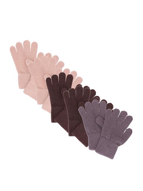 CeLaVi Handsker 'Magic'  kastaniebrun / lysviolet / lyserød