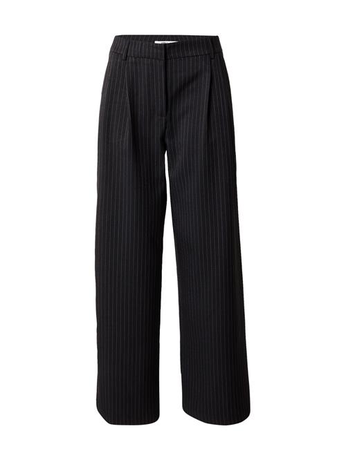 ONLY Bukser med lægfolder 'ONLREINA'  sort / hvid