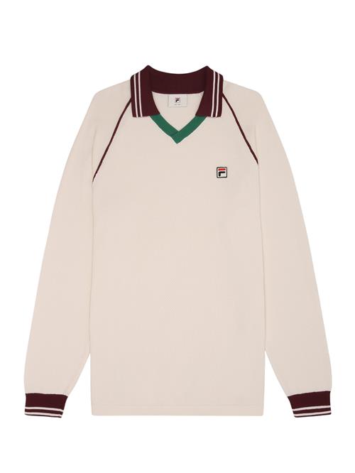 FILA Cardigan 'Molinazzo'  mørkegrøn / mørkerød / offwhite