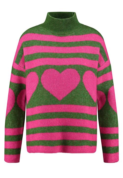 Key Largo Pullover 'Dear'  grøn / pink