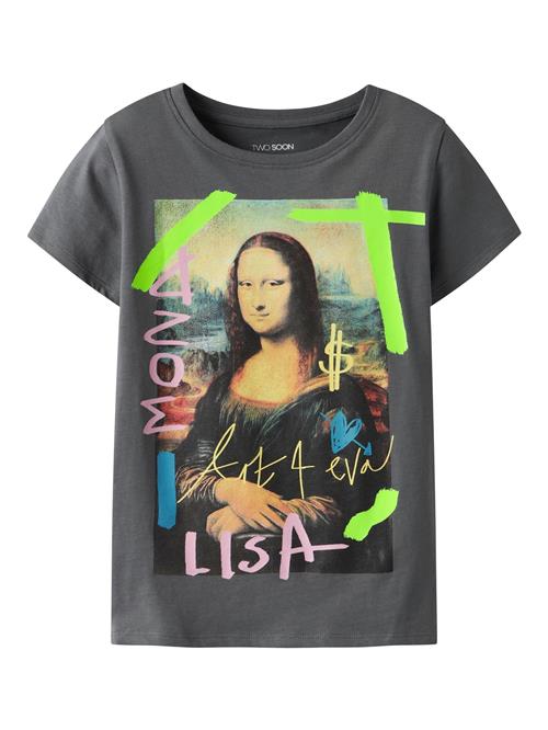 TWO SOON Bluser & t-shirts 'Kunst'  neongul / mørkegrå / lilla / sort