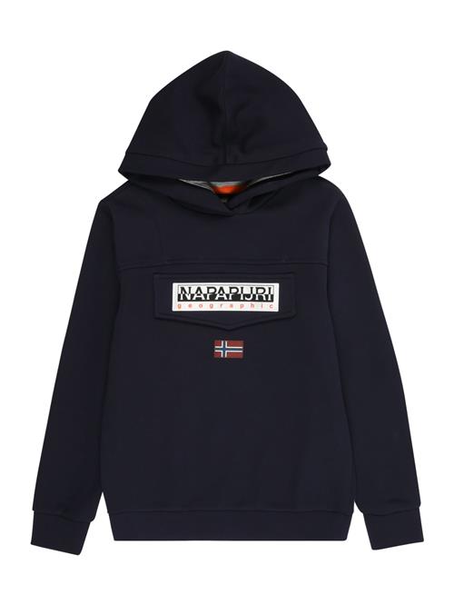 NAPAPIJRI Sweatshirt 'Burgee'  navy / mandarin / sort / hvid
