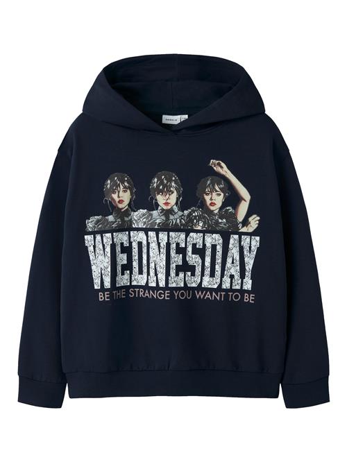 NAME IT Sweatshirt 'NKFAKOBA WEDNESDAY'  navy / sort / hvid