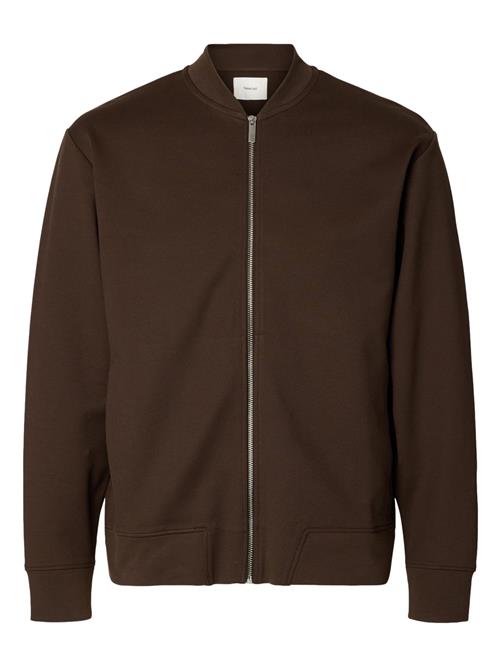 SELECTED Sweatjakke 'SLHMack'  mørkebrun