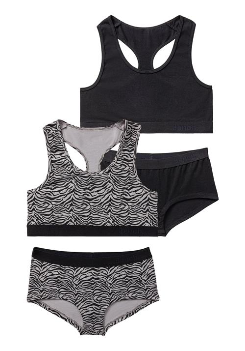 LASCANA Undertøjssæt  lysegrå / sort