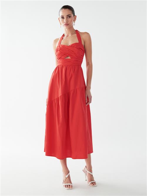 BWLDR Kjole 'LANA MIDI DRESS'  mørkeorange