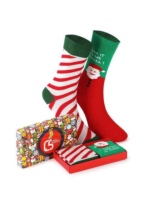 Crea Socks Sokker 'Weihnachten Santa'  blandingsfarvet