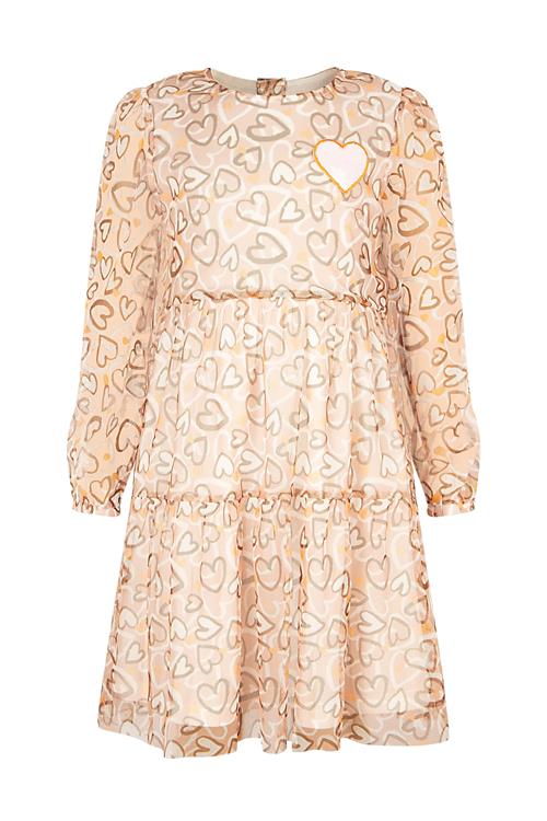 happy girls Kjole  beige / choko / orange / hvid