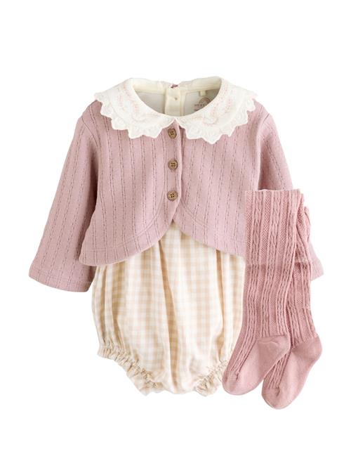 Next Sæt  lyseorange / gammelrosa / uldhvid