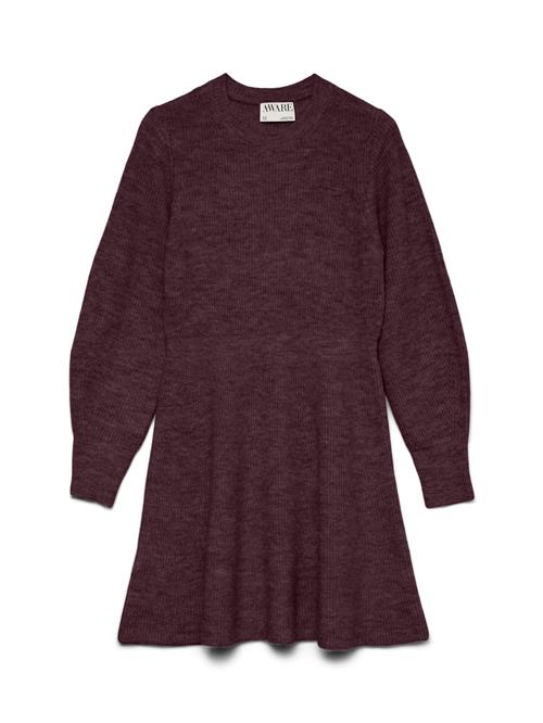 VERO MODA Strikkjole 'VMAWANGALINA'  brombær