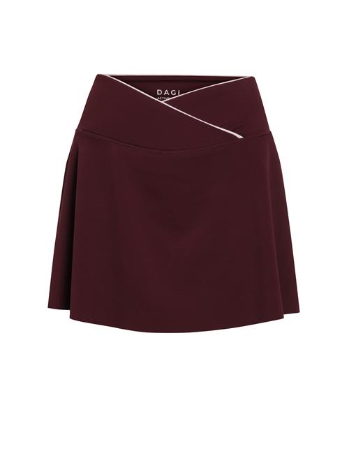 Dagi Nederdel  vinrød / hvid