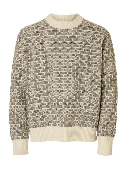 SELECTED Pullover 'SLHKeith'  beige / sort