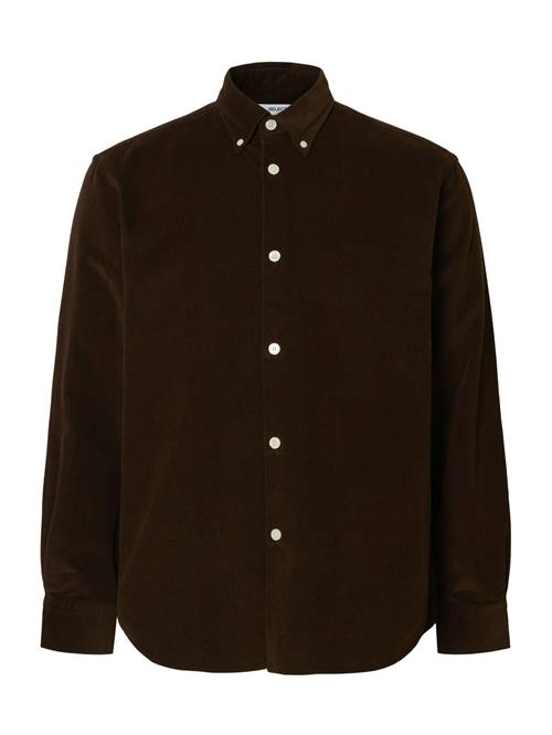 SELECTED Skjorte 'SLHDanni'  mørkebrun