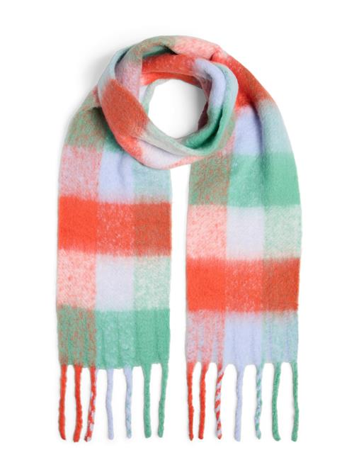 PIECES Sjal 'BEA'  lyseblå / lysegrøn / mørkeorange / orange-meleret