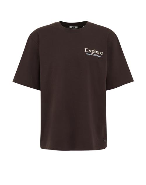 WE Fashion Bluser & t-shirts  lyseblå / mørkebrun / hvid