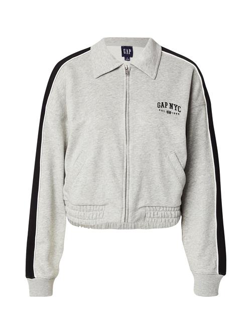 GAP Sweatjakke  grå-meleret / sort / hvid