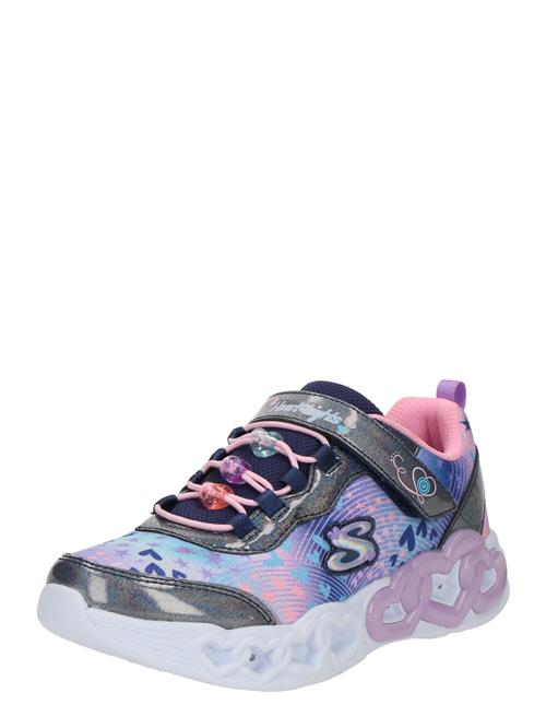 SKECHERS Sneakers 'Infinite Heart Lights'  navy / royalblå / lilla / lyserød