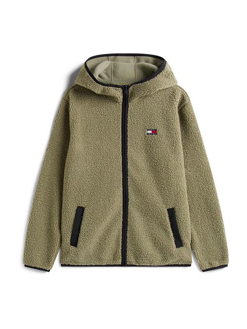 Tommy Jeans Fleecejakke  lysegrøn / sort