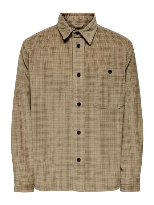 Only & Sons Skjorte 'ONSWaleed'  sand / mørkebeige