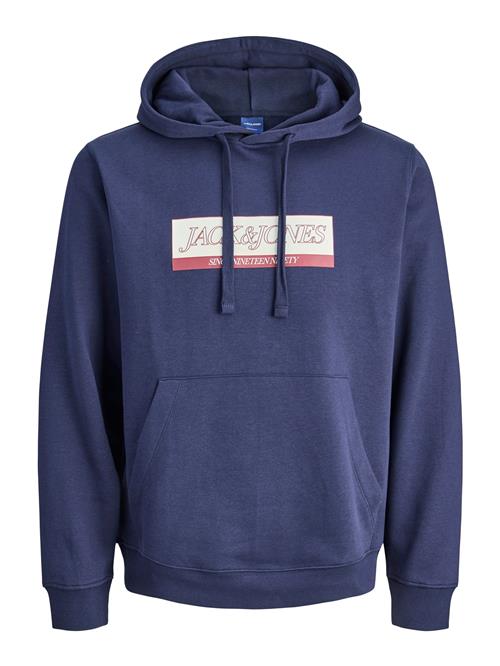 JACK & JONES Sweatshirt 'JORInwood'  violetblå / carminrød / hvid