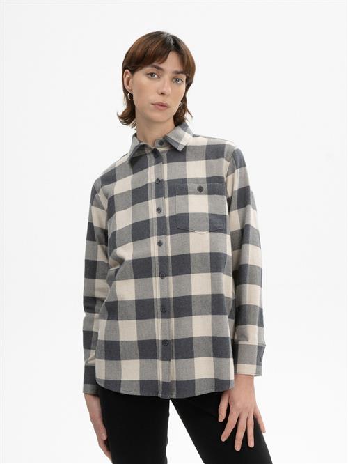 MELA Bluse 'Akhela'  lysebeige / grå / antracit