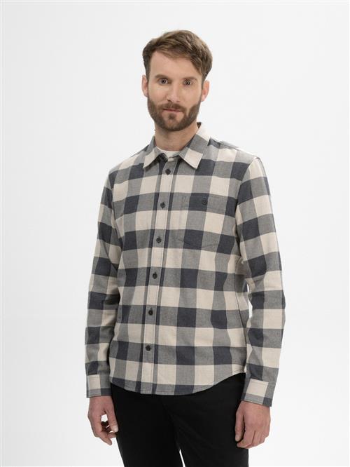 MELA Skjorte 'Sahel'  lysebeige / grå / antracit