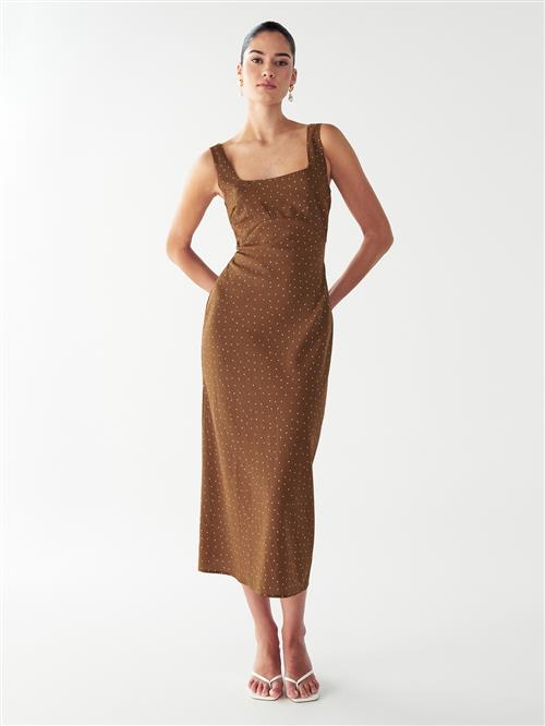 Willa Kjole 'HALLEE'  brun / hvid