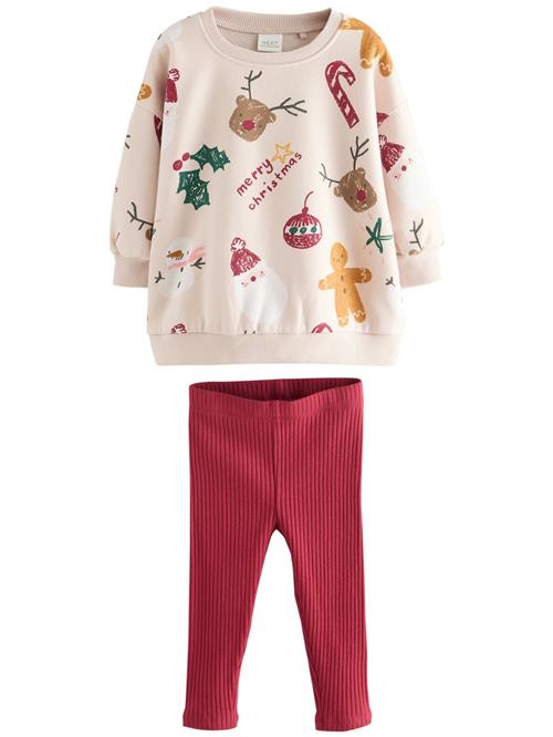 Next Sæt  beige / gran / lyserød / knaldrød