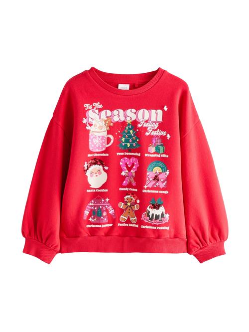 Next Sweatshirt  mørkegrøn / pink / rød / hvid