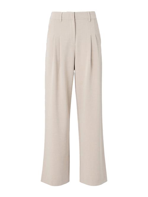 MSCH COPENHAGEN Bukser med lægfolder 'Mirabelle Michelle'  lysebeige