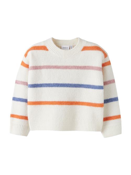 NAME IT Pullover 'NMFolenska'  blå / orange / lyserød / hvid