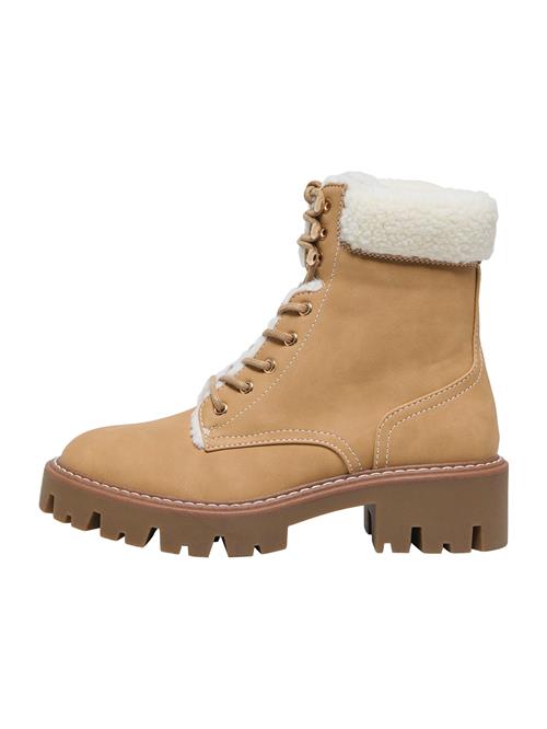 ONLY Snørestøvletter 'ONLBETTY-11'  creme / camel