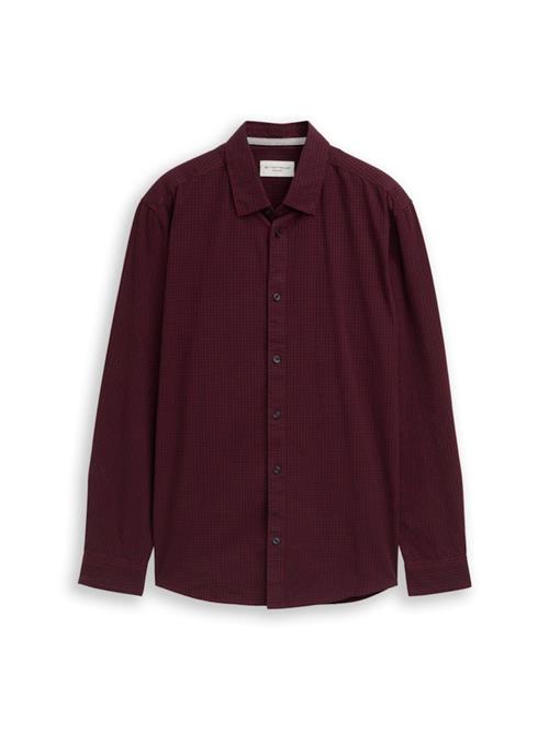 TOM TAILOR Skjorte  vinrød / sort