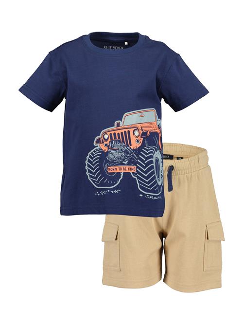 BLUE SEVEN Sæt  beige / røgblå / mørkeblå / koral