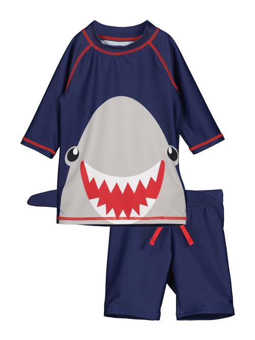 BLUE SEVEN UV-beskyttelse  marin / grå / rød / hvid