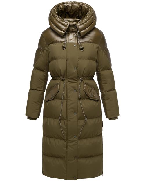 NAVAHOO Vinterfrakke 'Knusperherz 14'  oliven