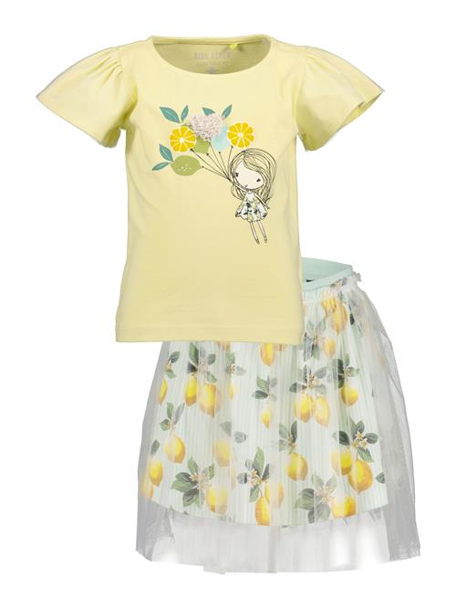 BLUE SEVEN Sæt  pastelgul / smaragd / mint / kiwi