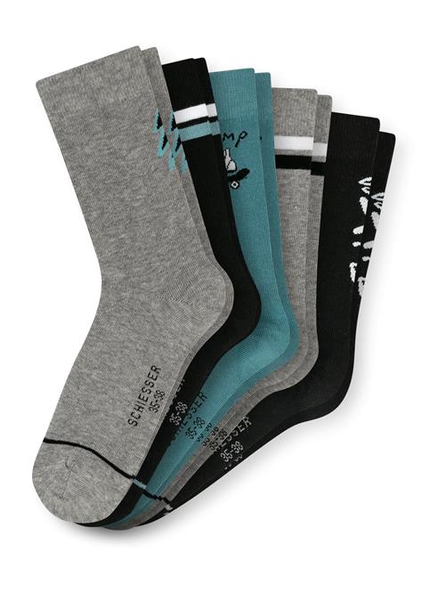 SCHIESSER Sokker ' "Jump" '  blå / grå / sort