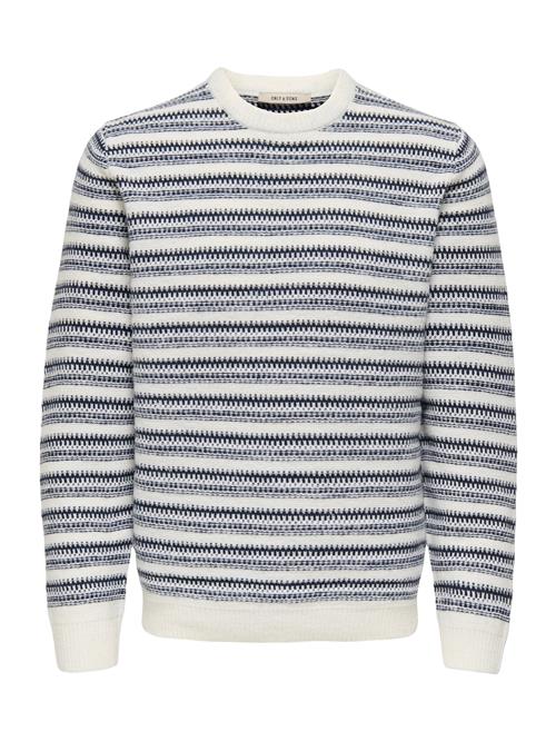 Only & Sons Pullover 'ONSMING'  marin / hvid
