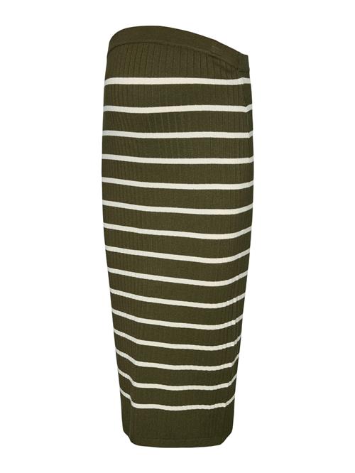 MAMALICIOUS Nederdel 'MLNEWSIV'  oliven / hvid