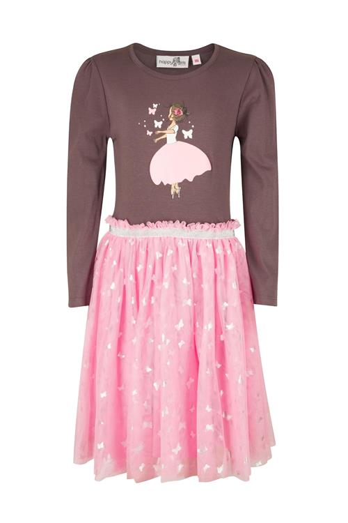 happy girls Kjole  brun / pink
